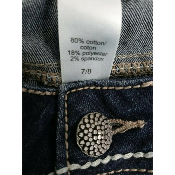 Maurices Women's Distressed Ripped Sequined Thick Stitched Bootcut Jeans Sz 7/8 - Picture 9 of 9